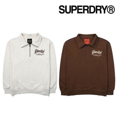 SUPERDRY 세미오버핏 헤리티지 하프 지퍼업 스웨트셔츠(SDUMZYO02B)
