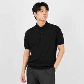 24SS 라르디니 남성 숏 슬리브 코튼 PK 반팔(블랙) EQLPMC65 EQ62035999 1674615 EQLPMC65EQ6203