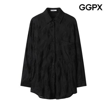 GGPX 플라워 자수 버튼 카라 셔츠 (GP8SH018F)