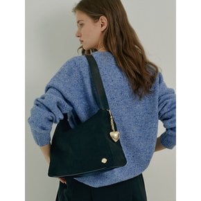 W Suede Easy Open Hobo Bag_Black