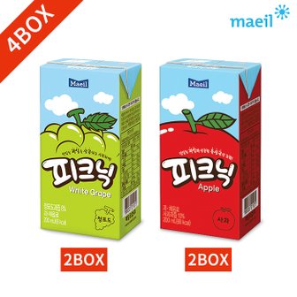  매일 피크닉 200ml x 24팩 4박스 묶음 (포도2 사과2)