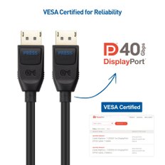 [VESA Matters DisplayPort 2.1 2m 40Gbps DP40 8K 60Hz 4K 144Hz PC, RTX 40804090RX 7900