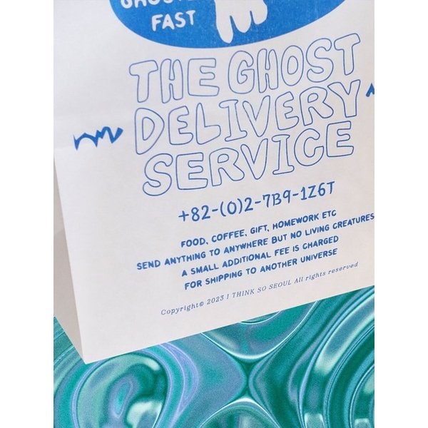 Paper bag_Ghost delivery service Blue