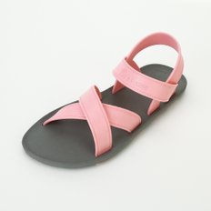 MC06 Cross Sandal, Gray-Light pink