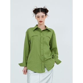 Double lip color shirt (yellowish green)