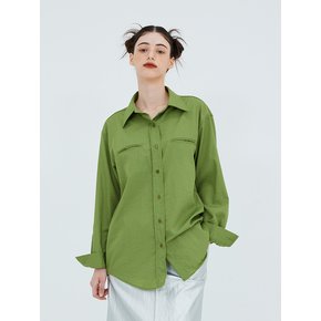 Double lip color shirt (yellowish green)