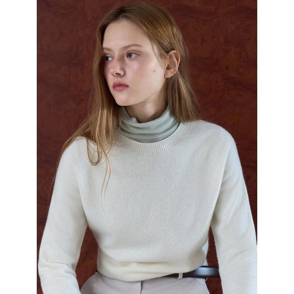 캐시미어 블랜드 홀가먼트 니트 아이보리 OU1866