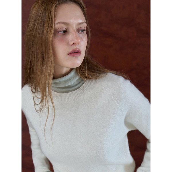 캐시미어 블랜드 홀가먼트 니트 아이보리 OU1866