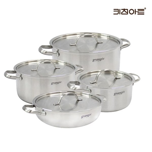 그랑제 통3중 스텐레스 인덕션 냄비세트 4종D(양18+20+24+전24)