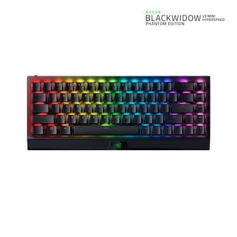 RAZER 레이저 블랙위도우 v3 미니 하이퍼스피드 팬텀 에디션 녹축 US 키보드