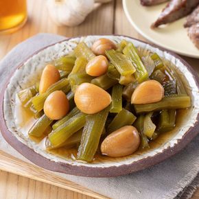 밥도둑반찬, 아삭한 궁채알마늘장아찌 1kg[36109696]