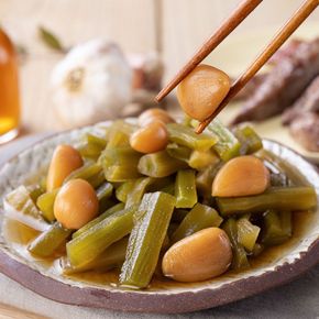 밥도둑반찬, 아삭한 궁채알마늘장아찌 1kg[36109696]