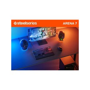 Steeiseries 게이밍스피커 Arena7 JP PC용 스피커 서브우퍼 RGB