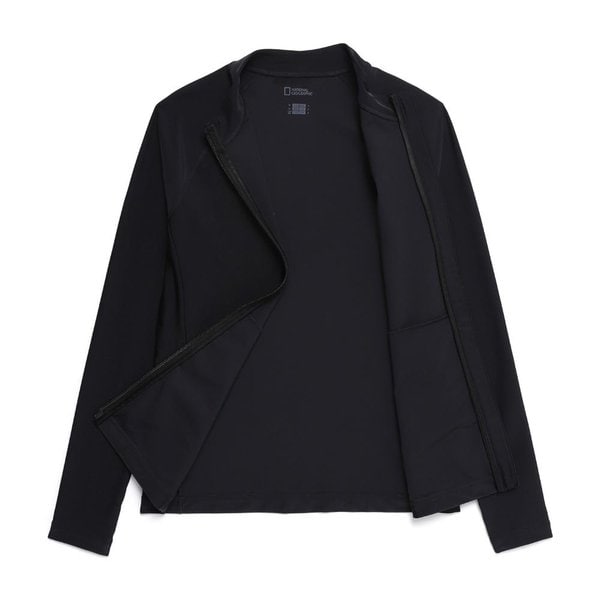 [여주점] N252URG410 베이직 집업 래쉬가드 CARBON BLACK