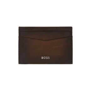 24 FW Boss 브라운 레터링 로고 카드 지갑 242085M163006