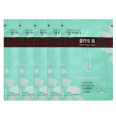 서린 일회용 클렌징폼 4ml x 100개 세안제 폼클렌징