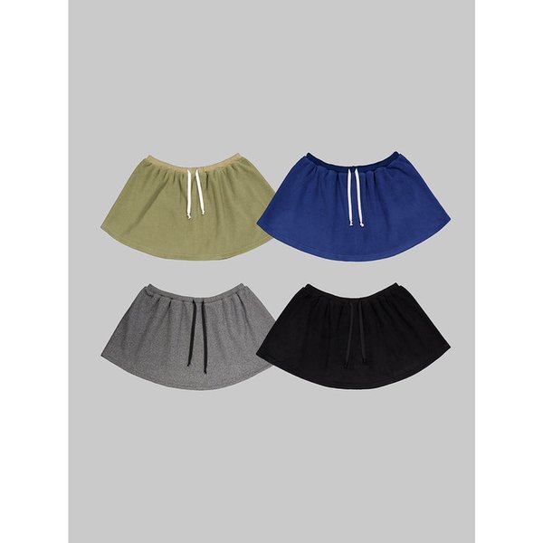 D. BASIC COZY FLEECE MINI SKIRT - 4 COLOR