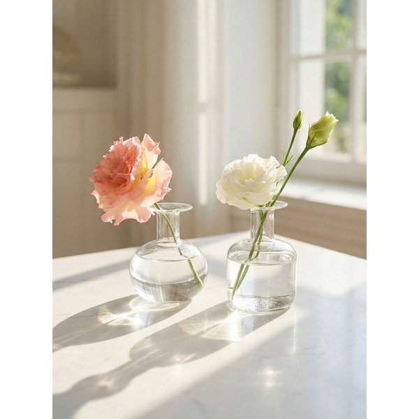 림피드 투명 유리 꽃병 글라스 미니 화병 2type
