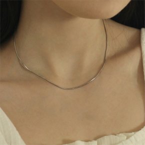 Silver snake chain necklace_BF071