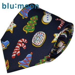 [blu:moon] 블루문넥타이 - 크리스마스 진저맨 네이비 8.5cm