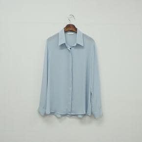 베이직 긴팔 카라 히든버튼 쉬폰 블라우스 단정한 면접 브라우스