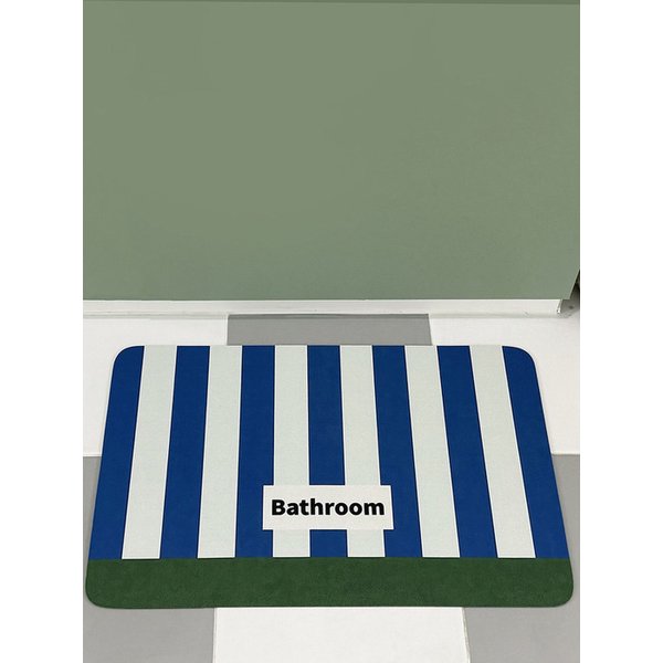 핀트 규조토발매트 빨아쓰는 욕실 주방 현관 스트라이프러그