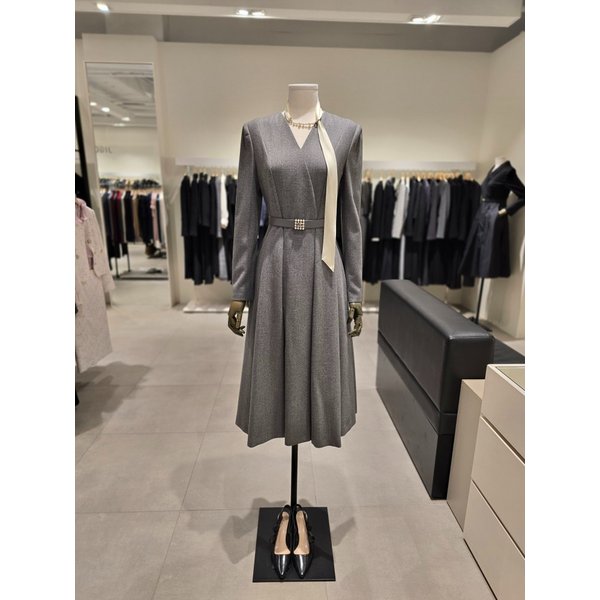 [파주점] 브이넥 플레어 펄 원피스 JPBA0OP184