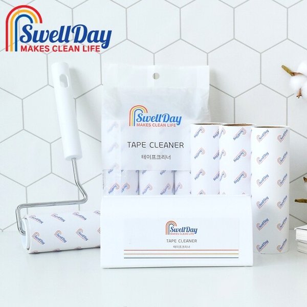 사선컷팅 테이프크리너 9종 (핸들+거치대+리필7P)