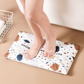 뽀송이 규조토 패브릭 욕실 화장실 주방 현관 빨아쓰는 패브릭 발매트