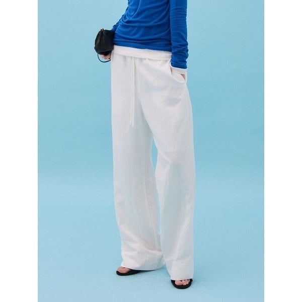 BANDING STRAIGHT PANTS - WHITE