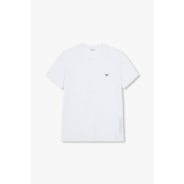 EMPORIO ARMANI 남성 이글 로고 크루넥 라운지 티셔츠(0814334009)