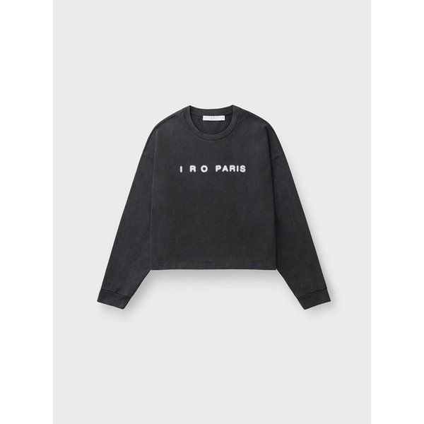 DOVINA 롱슬리브 그래픽 티셔츠 IOTAS26101BKL