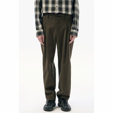 커스텀멜로우 Khaki Regular Fit Corduroy Setup Pants_CWPAW24851KHX