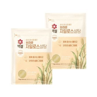  백설 브라운 자일로스 설탕 1kg x2개