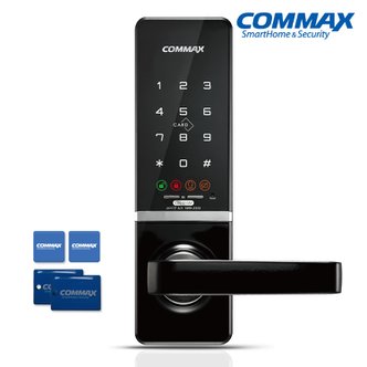 COMMAX 무타공 주키 CDL-515M 카드키4개+번호키 마스터카드 현관문 디지털도어락 도어록