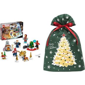 일본 슈퍼마리오 레고 LEGO Avengers Advent Calendar Indigo Christmas Wrapping Bag 3L Tree D