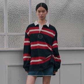 UNISEX 클래식 볼드 스트라이프 럭비 티셔츠 [3COL] / SBE3U01005-WOMAN