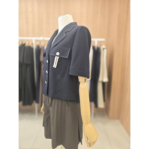 [여주점] [라인]스티치 크롭 반팔 자켓NVJKPE9800