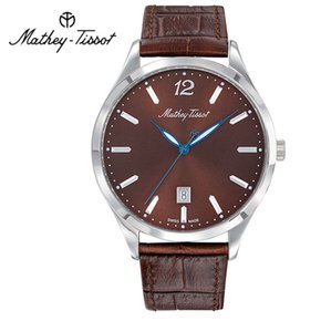 Mathey-Tissot 남성 가죽밴드시계 H411AM