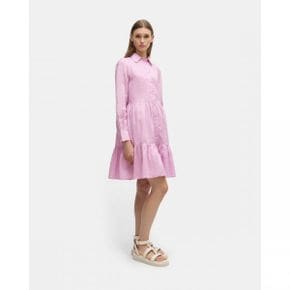 4649266 BOSS Tiered shirt dress in ramie - 546 Open Purple 81256935