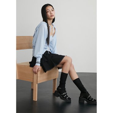 에고이스트 [HERITAGE] 자카드 포인트 후드 볼레로 가디건 (ER2KG361)