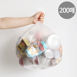 네이쳐리빙 재활용 쓰레기 분리수거 배접 비닐봉투200매(40L)
