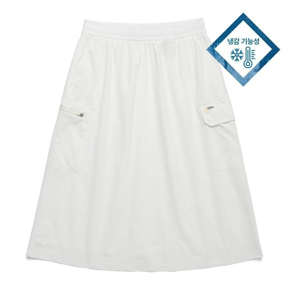 [여주점] N242WSK070 여성 쿨링 카고 롱 스커트 BIRCH