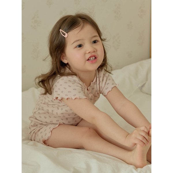 반팔 빈스꽃 배앓이방지실내복_2color