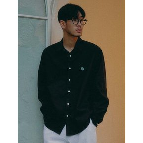 Jasmine Logo Oversized Cotton Shirts_BK