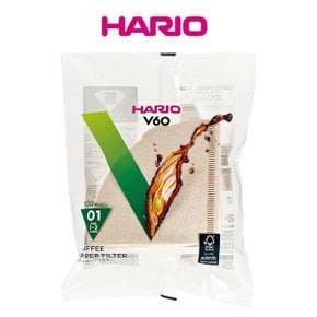 일본 하리오 V60 필터 1-2인용 100매 브라운 VCF-01-100M