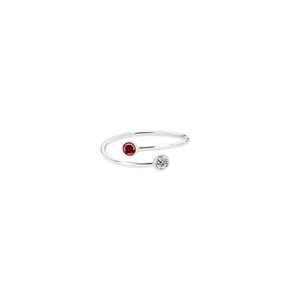 Polka Praha Garnets Hoop Ring(white gold)