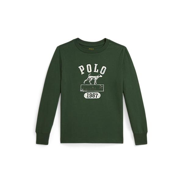 폴로 키즈 남아 2-7세 코튼 롱 슬리브 그래픽 티(CWPOTSHB8021159300)