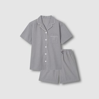 JAJU 여 시어서커 패턴 5부 파자마 세트 J216201007082