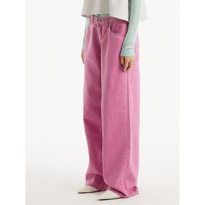 UP-410 와이드 다잉팬츠 핑크_WIDE DYEING PANTS PINK